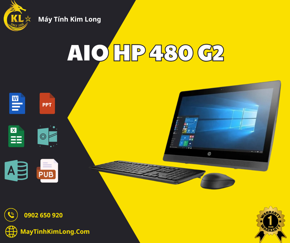 All In One – Máy Liền Khối HP ProOne 480 G2 - 20inch HD - Core I5 6400T