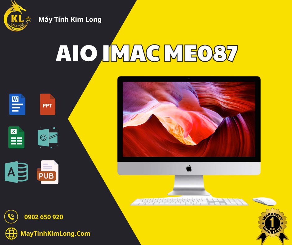 iMac ME087 21.5 inch - Core I5 2.90Ghz/8Gb/SSD 512GB/NVIDIA GeForce GT 750M(1GB)