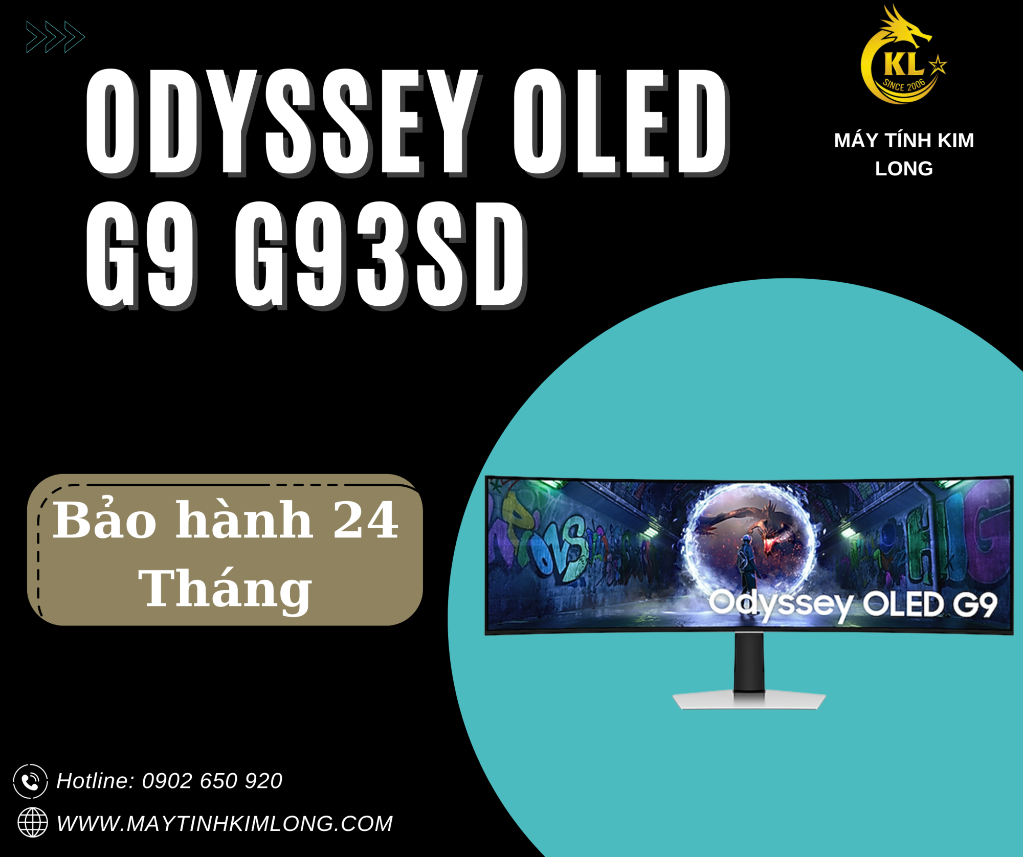 Màn hình Gaming SAMSUNG Odyssey OLED G9 G93SD LS49DG930SEXXV (49 inch - OLED - DQHD - 240Hz - 0.03ms - Cong)