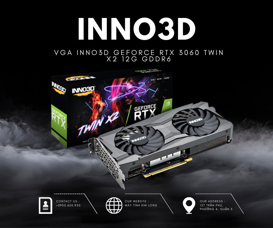 Inno3d Rtx 3060 Twin X2 Card Đồ Họa INNO3D GeForce RTX 3060 TWIN