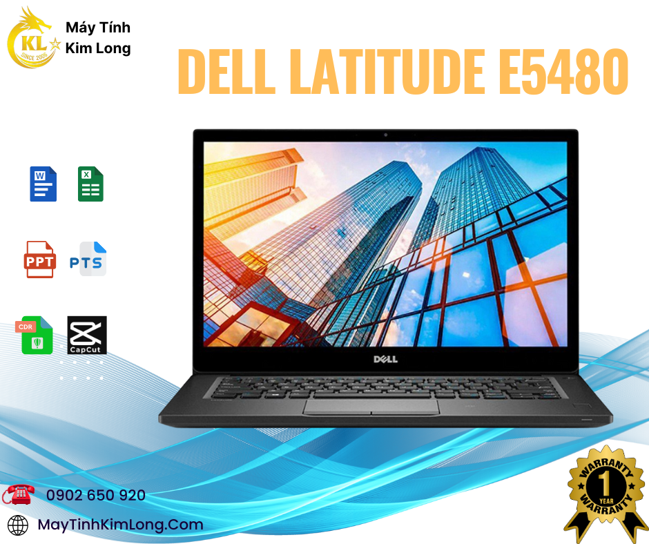 Laptop Dell Latitude E5480 - Core i5 6200U - 14 Inch HD