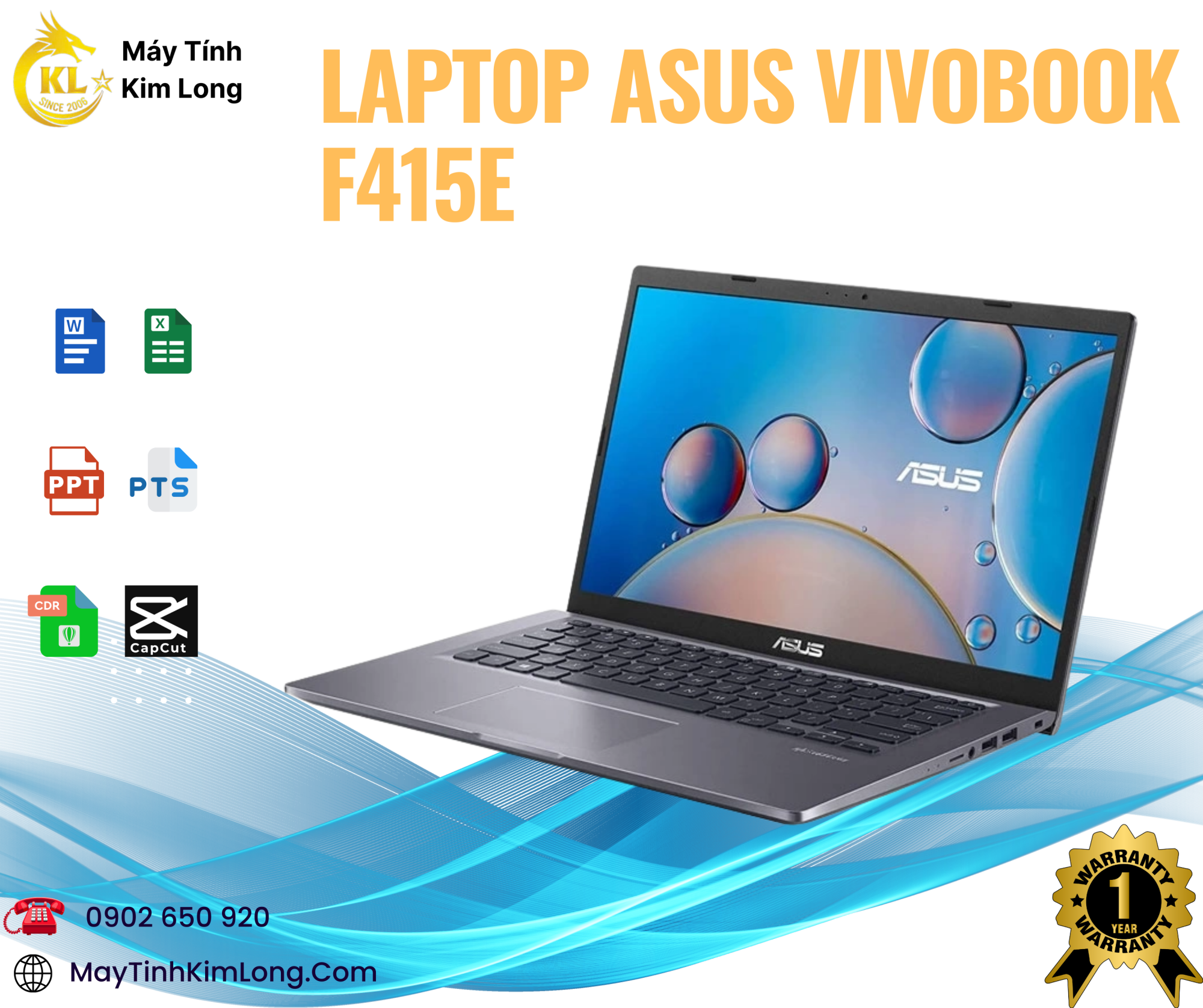 Laptop Asus VivoBook F415E - Core i5 1135G7/ Ram 8GB/ SSD Nvme 256GB - New Box