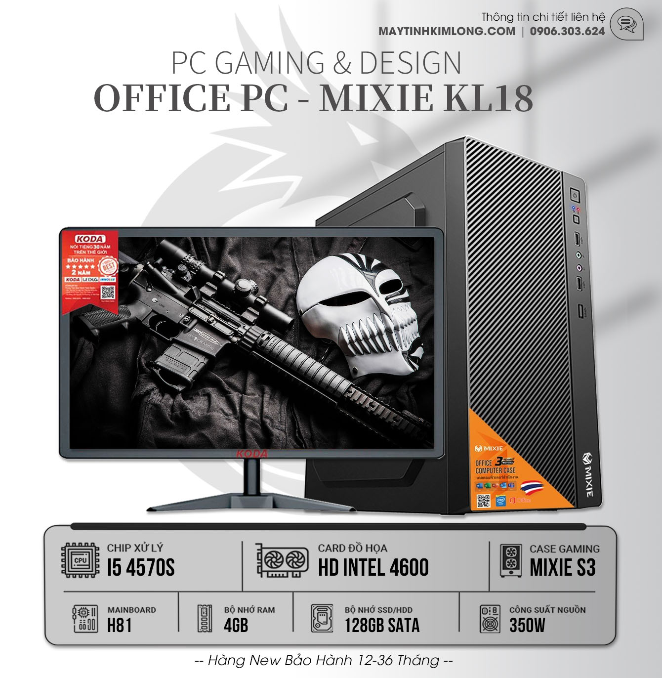 PC Office KL18 - I5 4570S/4G/SSD120G/350W