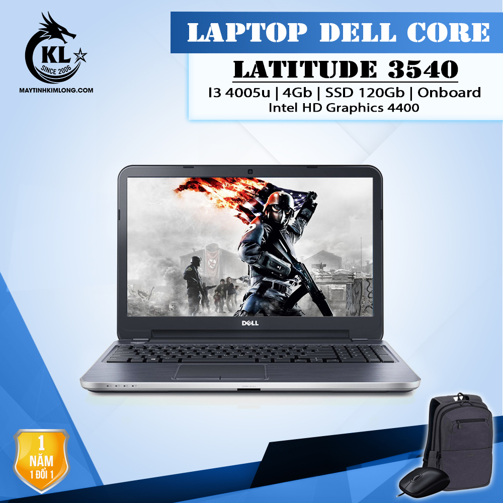 Laptop Dell E3540 I3 4005U/4GB/SSD120Gb - Màn Hình 15.6 HD