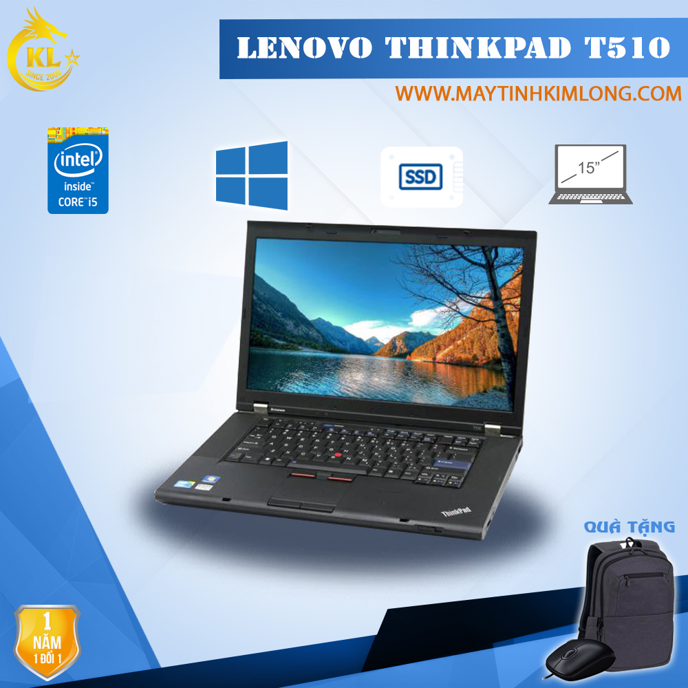 Laptop Lenovo ThinkPad T510 i5 2,66GHz/DDR3-4GB/SSD 120 GB