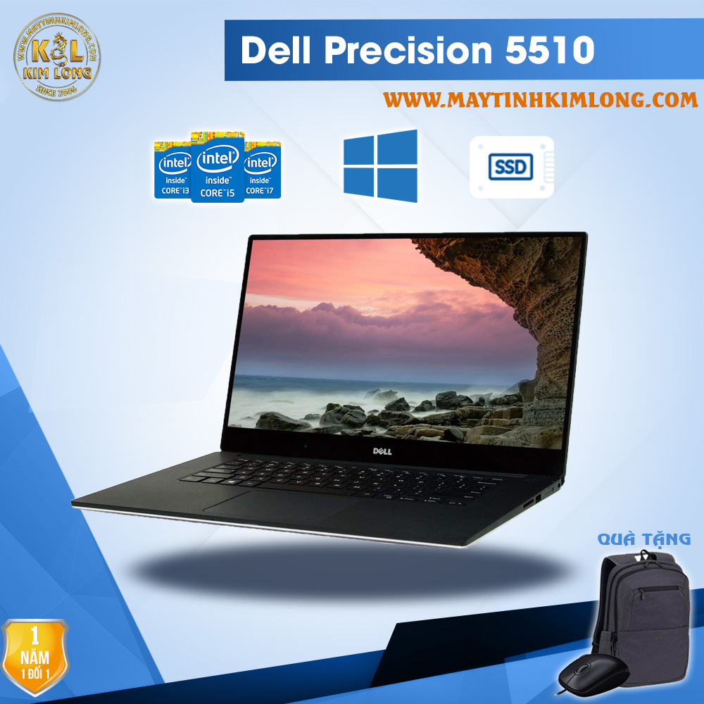 Laptop Dell Precision 5510 i7-6820HQ / 16 GB RAM/ SSD512GB/ NVIDIA Quadro M1000M/ 15.6