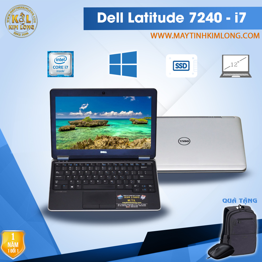 Laptop Dell Latitude E7240 i7 4600U/4GB/SSD 120GB