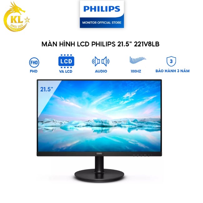 Màn hình LCD PHILIPS 221V8LB/74 (1920 x 1080/VA/100Hz/4 ms)