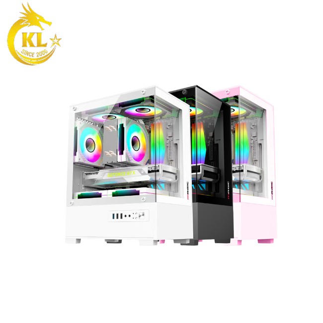 Thùng máy Case Magic MIX - Trắng, Hồng, Đen | Micro ATX, không kèm fan