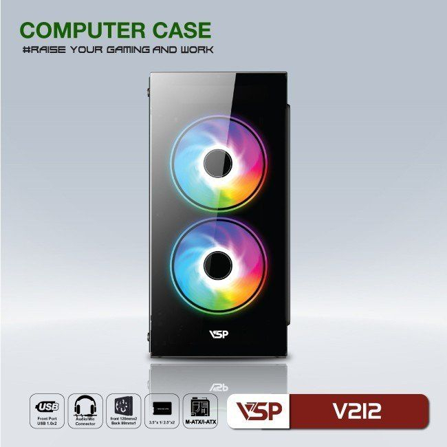 Thùng máy Case VSP V212 (Đen)