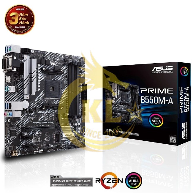 Mainboard ASUS PRIME B550M-A (AMD B550, Socket AM4,m- ATX, 4 khe RAM DRR4)