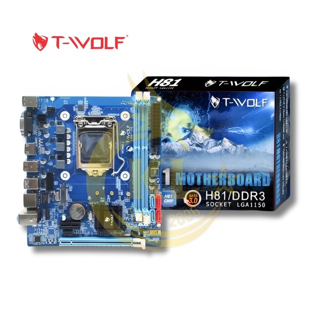 Main SK 1155 T-WOLF H61 (VGA, HDMI, LAN 1000Mbps, M.2 PCIe/NVMe)