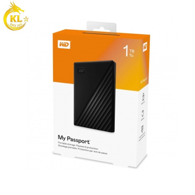 Ổ Cứng Di Động WD My Passport 1TB 2.5 inch USB 3.0 đen