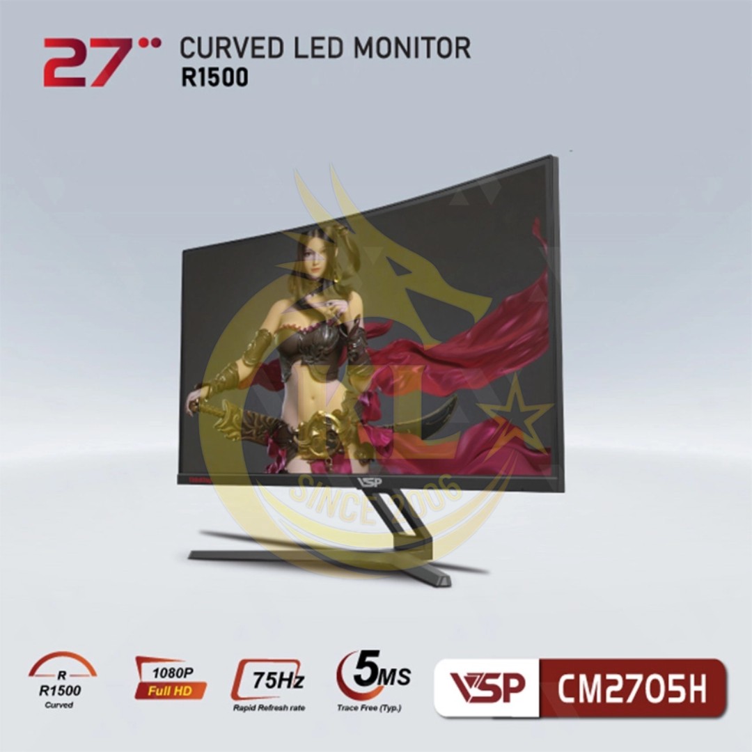 Màn hình Cong VSP CM2705H 27 inch Full HD VA 75Hz Có loa