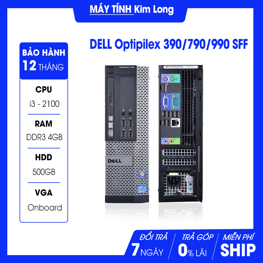 Máy bộ Dell OptiPlex 390/790/990 SFF i3 2100/4GB/500GB
