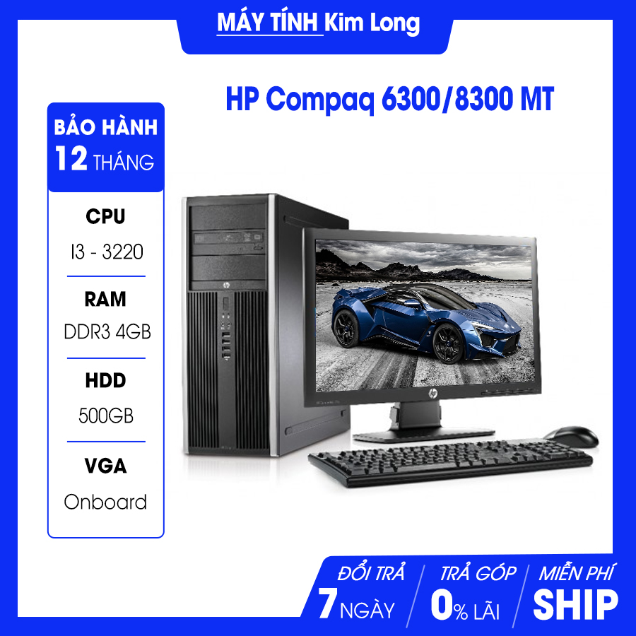 Máy bộ HP Compaq 6300/8300 i3 3220/4GB/500GB ( chưa bao gồm MÀN HÌNH & PHÍM CHUỘT )
