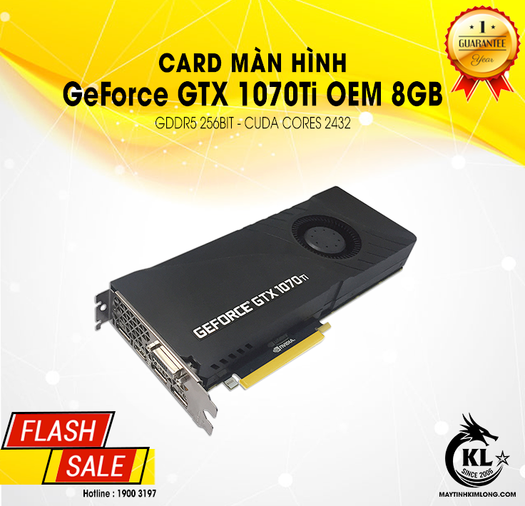 ZOTAC GeForce GTX 1070 Ti OEM 8GB 256Bit Gddr5 - TRAY New BH24T