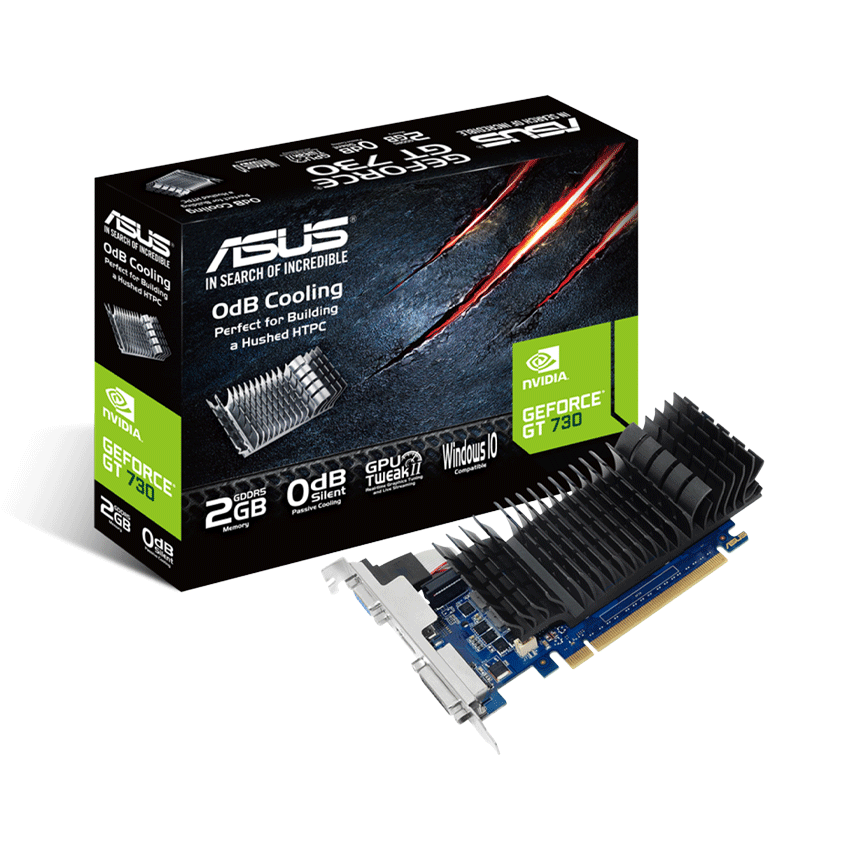Card VGA  Asus GeForce GT 730 2GB GDDR5 GT730-SL-2GD5 - CHUYÊN GAME - New Full Box